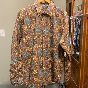 Alan Flusser Cotton Dress Shirt L